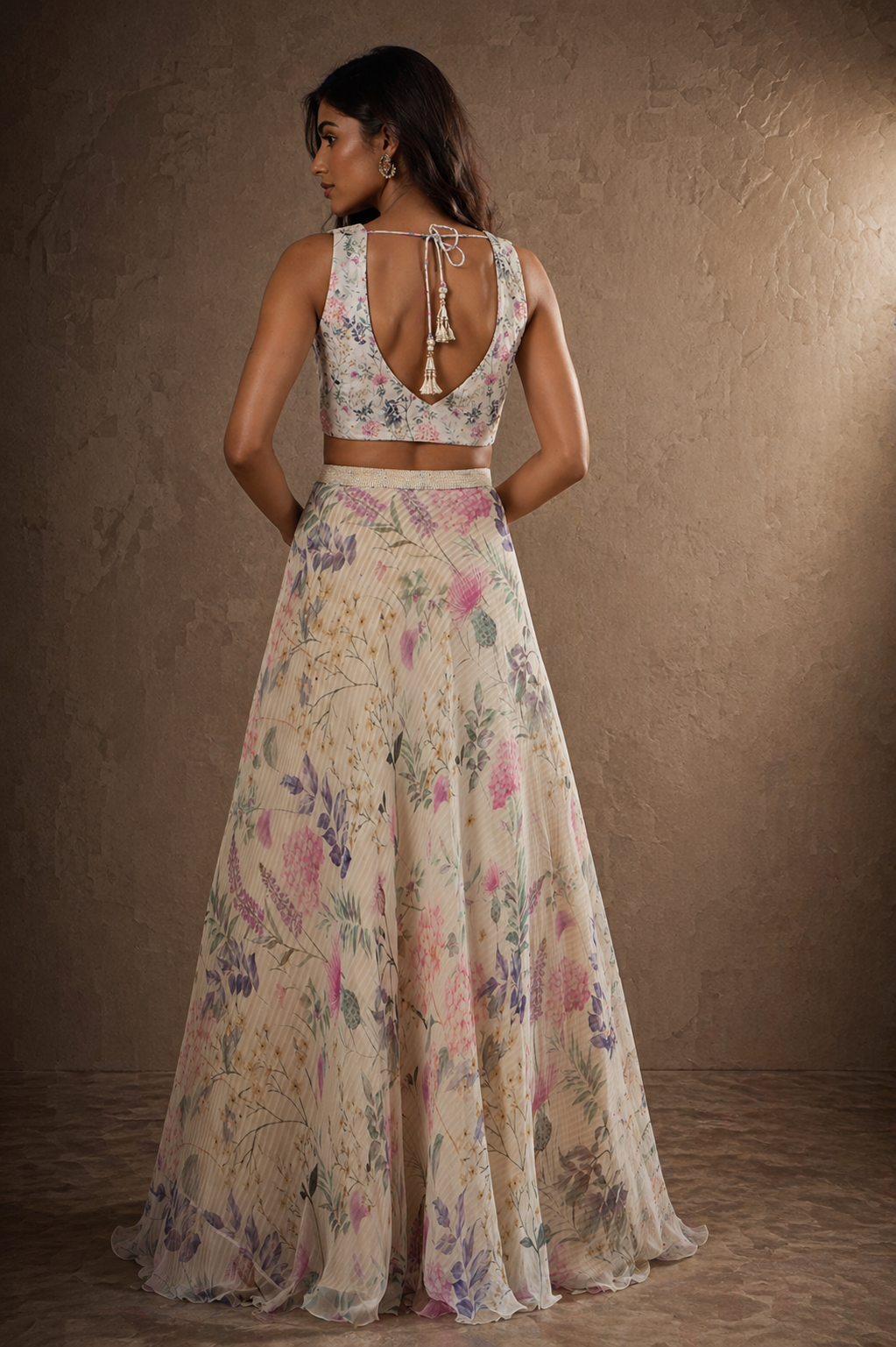 The Orchid Meadow Corset Lehenga