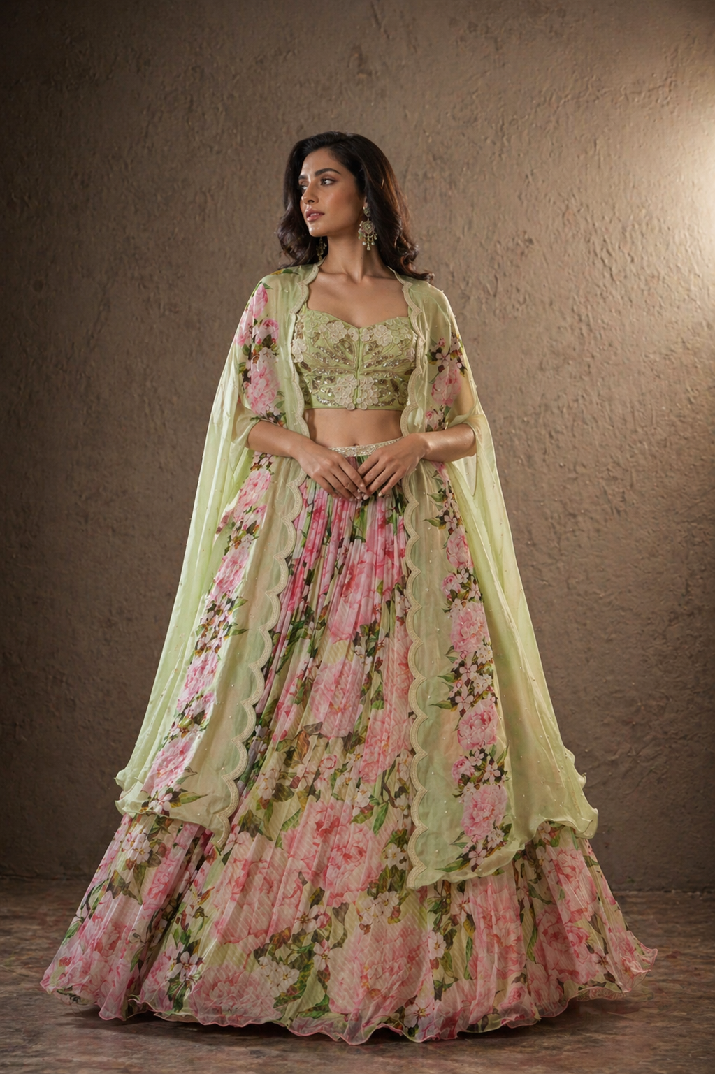 The Mint Peony 3D Cape Set
