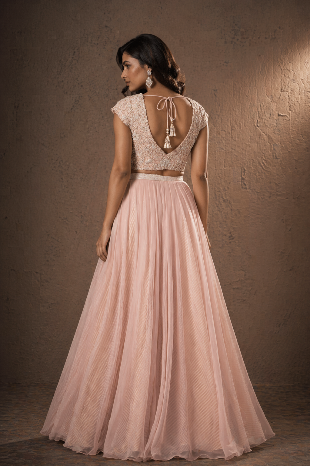 The Blush Aura Embroidered Lehenga