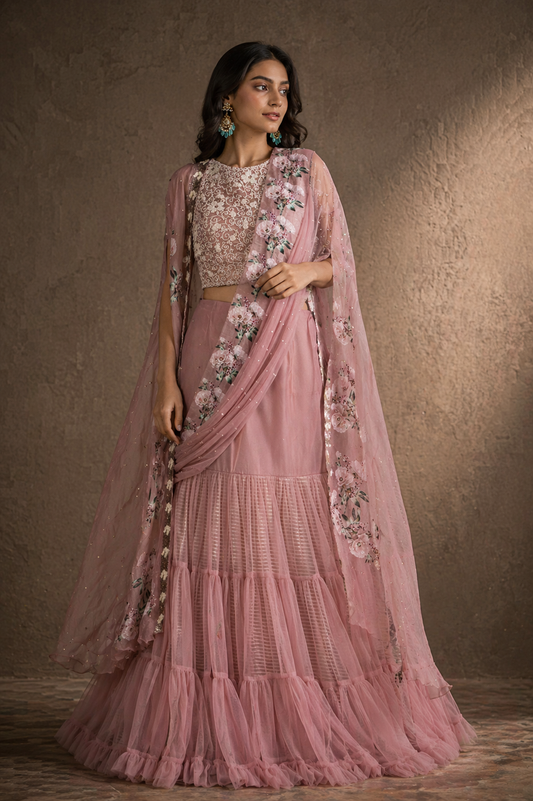 Dusty Rose Lehenga Set