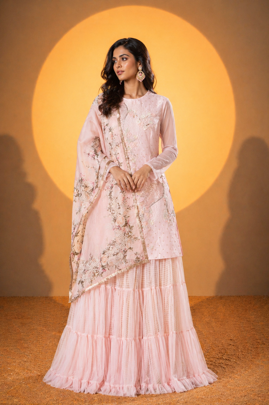The Rose-Water Botanical Sharara Set