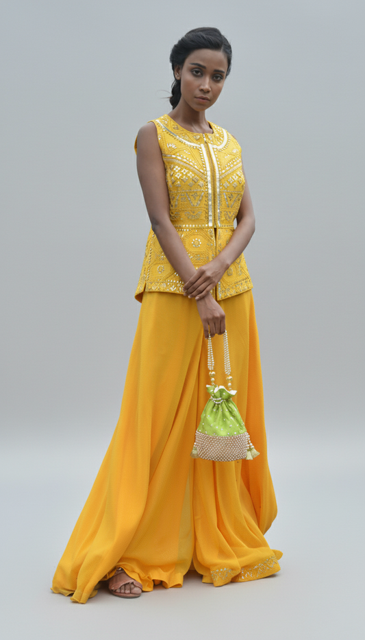 Sunbeam Mirror Embroidered Jacket Set