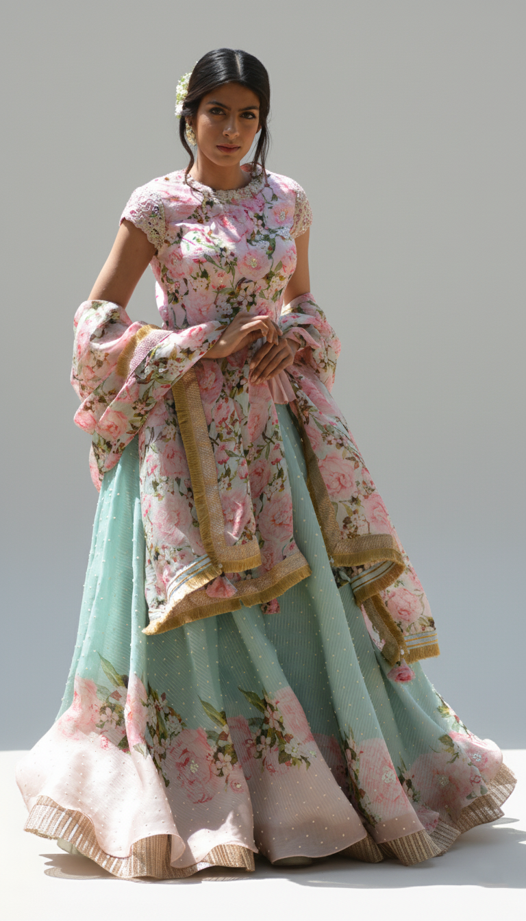 Blossom Reverie Floral Lehenga Set