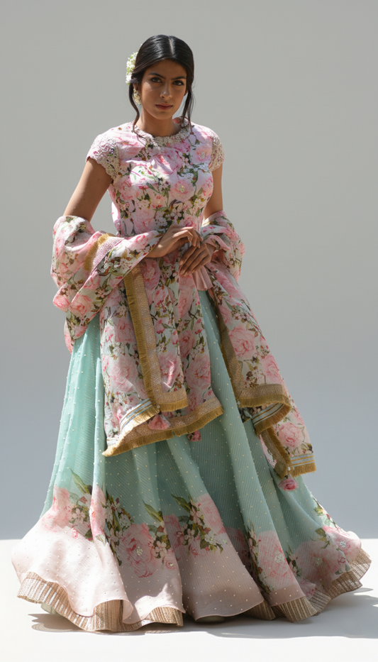 Blossom Reverie Floral Lehenga Set