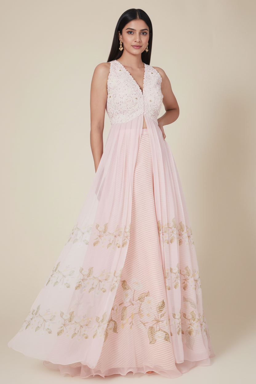 Blush Pink Digital Printed Kurta Set