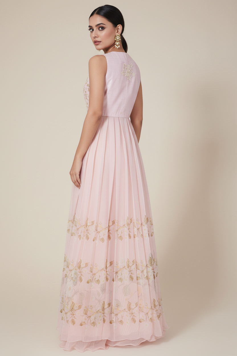 Blush Pink Digital Printed Kurta Set