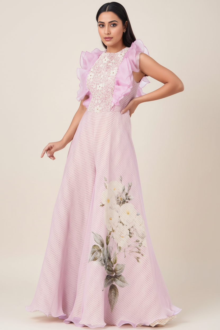 Lilac Chiffon Jumpsuit