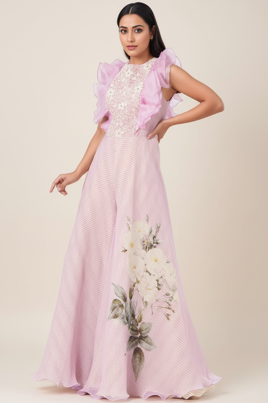 Lilac Chiffon Jumpsuit