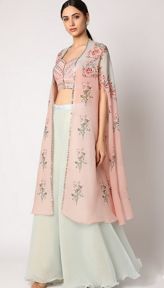 Blush Pink Cape Set