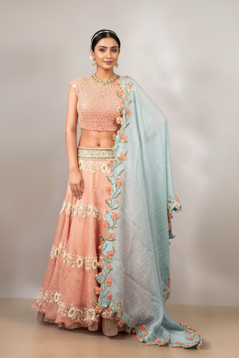 SUNFLOWER BEL LEHENGA