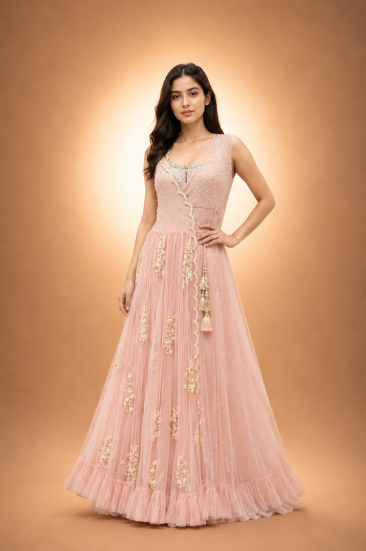 Blush Whisper Anarkali Gown