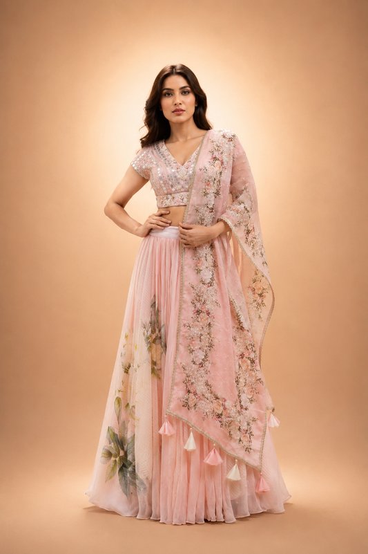 Blush Garden Lehenga Set