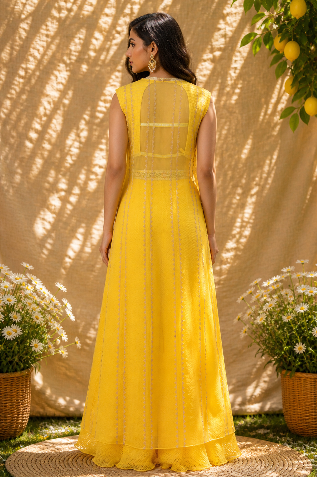 Yellow Printed Pant Set