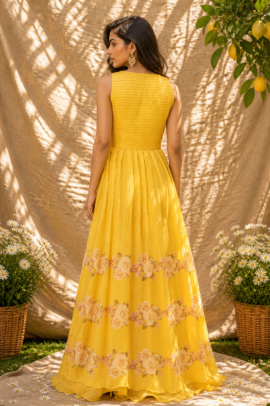 Yellow Raw Silk Embroidered Kurta Set