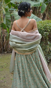 LEATHER BOOTI BUSITER  AND LEHENGA