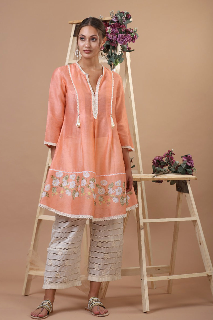 PEACH SEMAL PEL KURTI