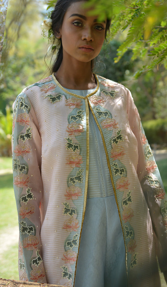PRINTED LONG JACKET SET