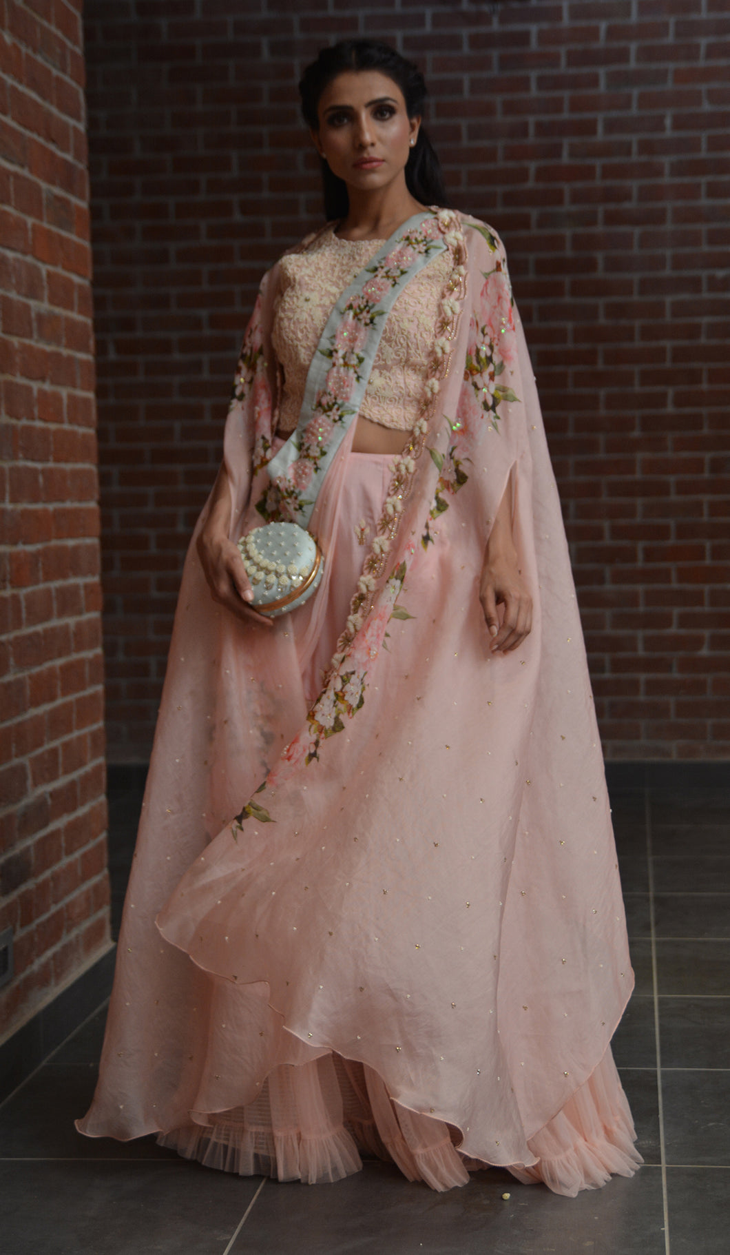 MOTI JAAL ORGANZA INCUT SET