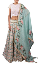 Load image into Gallery viewer, PEARL SCALLOP ORGANZA LEHENGA
