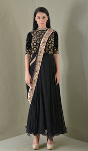 BLACK EMBROIDERED SET