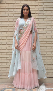PERSIAN DORI BLOUSE WITH NET SHARARA