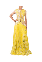 Load image into Gallery viewer, ORGANZA BOTANICAL PEPLUM JACKET
