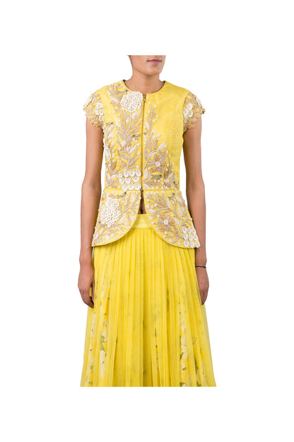 BOTANICAL WORK PEPLUM JACKET