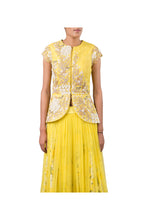 Load image into Gallery viewer, ORGANZA BOTANICAL PEPLUM JACKET
