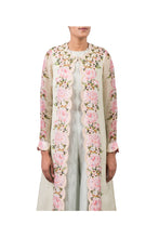Load image into Gallery viewer, ORGANZA PEONIES LONG JACKET WITH ORGANZA JUMPSUIT
