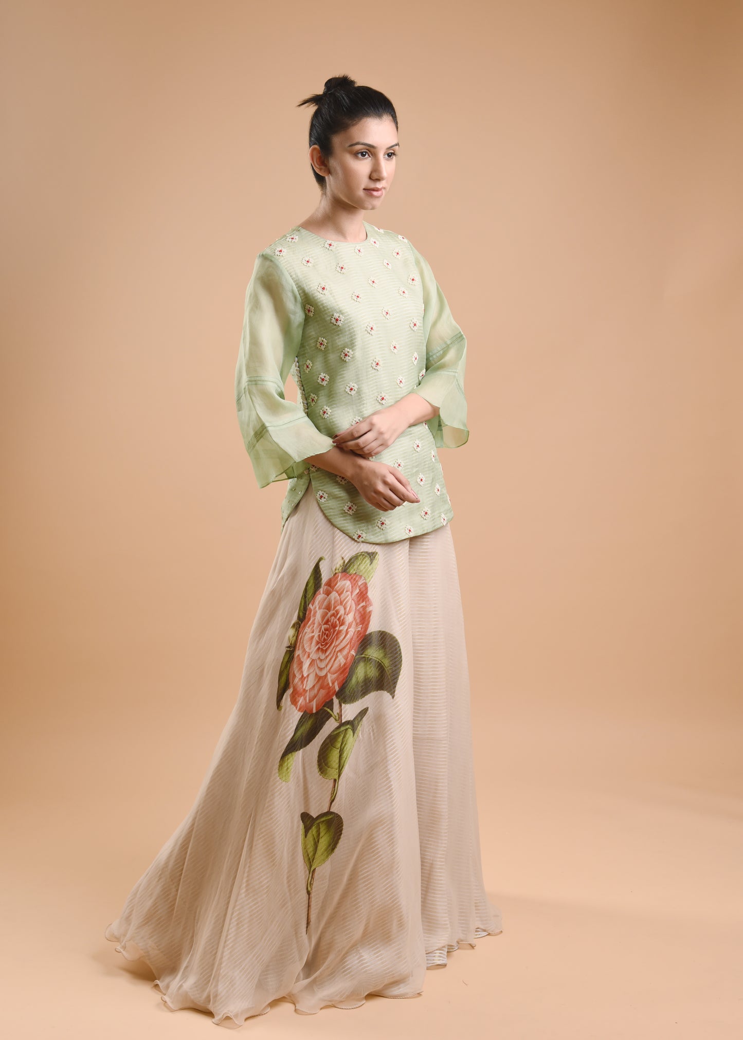 SHORT KURTI AND PRINTED PALAZZOS