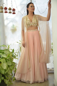ANDLOOM BLOUSE WITH CAPE & PALAZZO