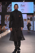 Load image into Gallery viewer, Black Dori Work Nehru Jacket
