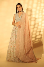 Load image into Gallery viewer, Printed Chiffon Lehenga with Cord Blouse and Pearl Work Dupatta
