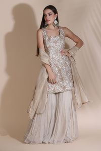 Cord Suit With Garara Pants