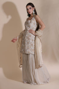 Cord Suit With Garara Pants