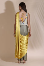 Load image into Gallery viewer, Anchor Flower Blouse With Draped Saree
