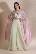 Load image into Gallery viewer, Printed Blouse with Palazzo &amp; Cape

