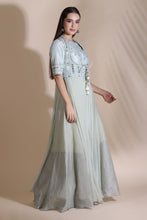 Load image into Gallery viewer, Leather Work Kurti with Pallazos
