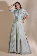 Load image into Gallery viewer, Leather Work Kurti with Pallazos

