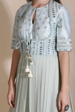 Load image into Gallery viewer, Leather Work Kurti with Pallazos
