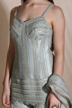 Load image into Gallery viewer, Leather Work Kurti with Pallazos
