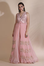 Load image into Gallery viewer, Leather Work Kurti with Pallazos
