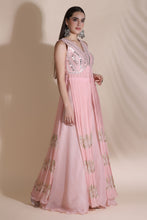 Load image into Gallery viewer, Leather Work Kurti with Pallazos
