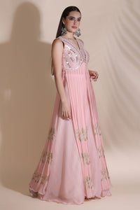 Leather Work Kurti with Pallazos
