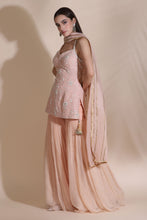 Load image into Gallery viewer, Pearl Work Short Kurti with Skirt And Duptta

