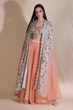 Load image into Gallery viewer, 3D Work Blouse, Palazzos and Printed Cape
