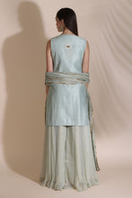 Load image into Gallery viewer, Pearl Work Jacket, Blouse with Block Printed Dupatta and Palazzos
