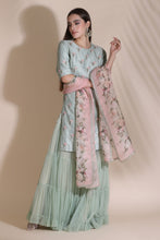 Load image into Gallery viewer, 3D Work Kurti with Sharara and Printed Dupatta
