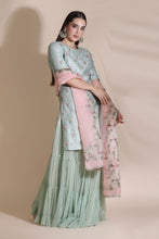 Load image into Gallery viewer, 3D Work Kurti with Sharara and Printed Dupatta
