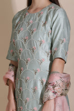 Load image into Gallery viewer, 3D Work Kurti with Sharara and Printed Dupatta
